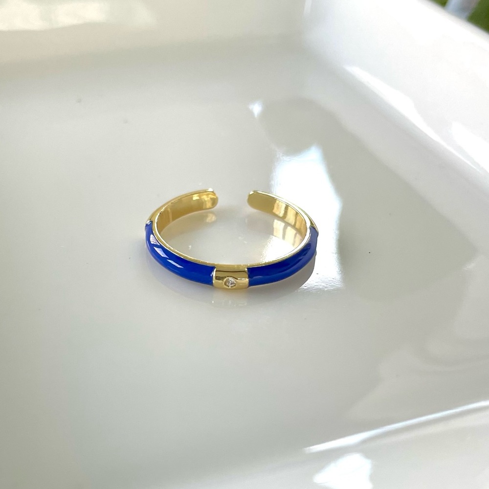 Cobalt Blue Adjustable Ring